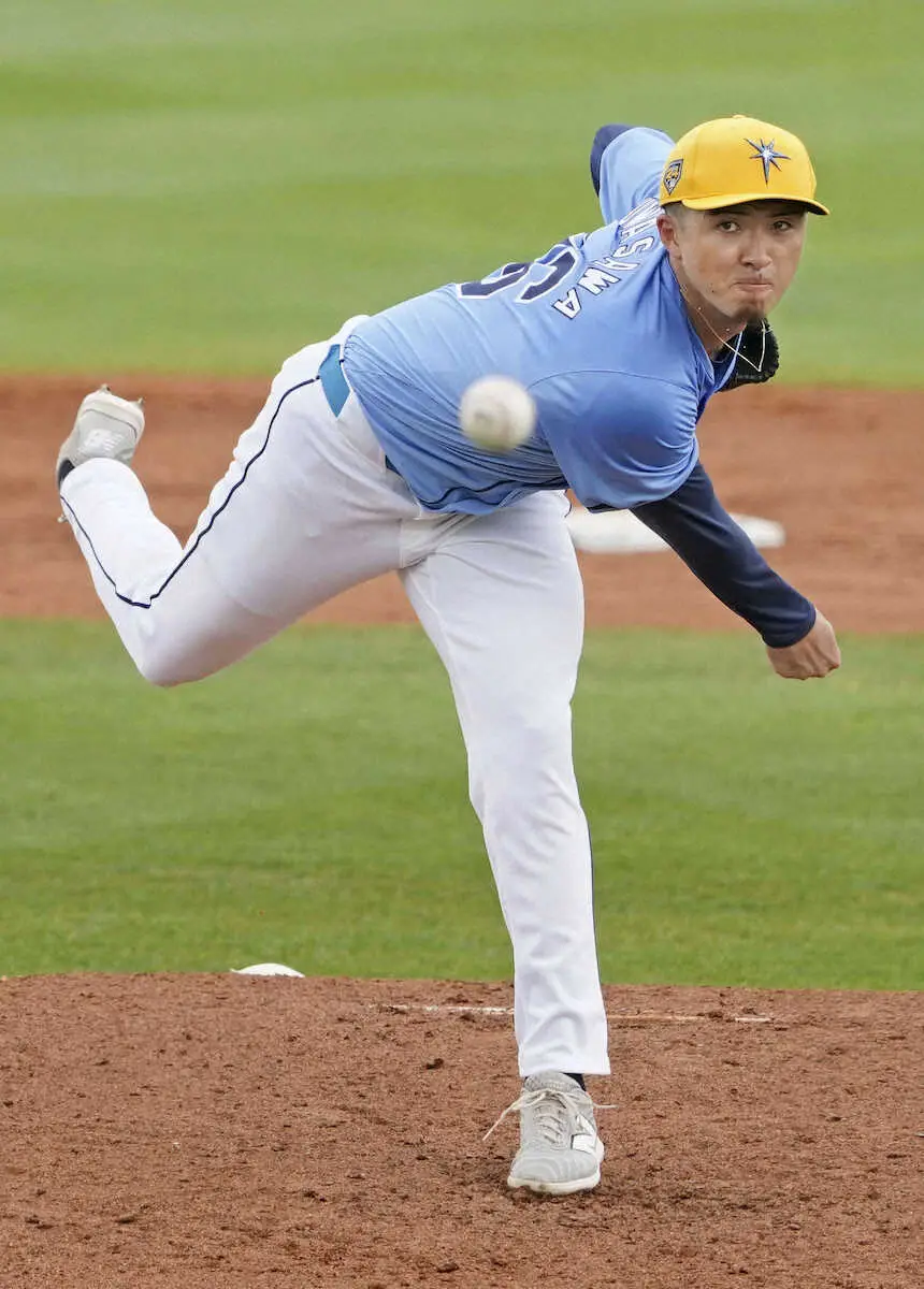 【画像・写真】レイズとマイナー契約の上沢　オープン戦初登板は2回8安打で7失点　2本塁打を浴びる