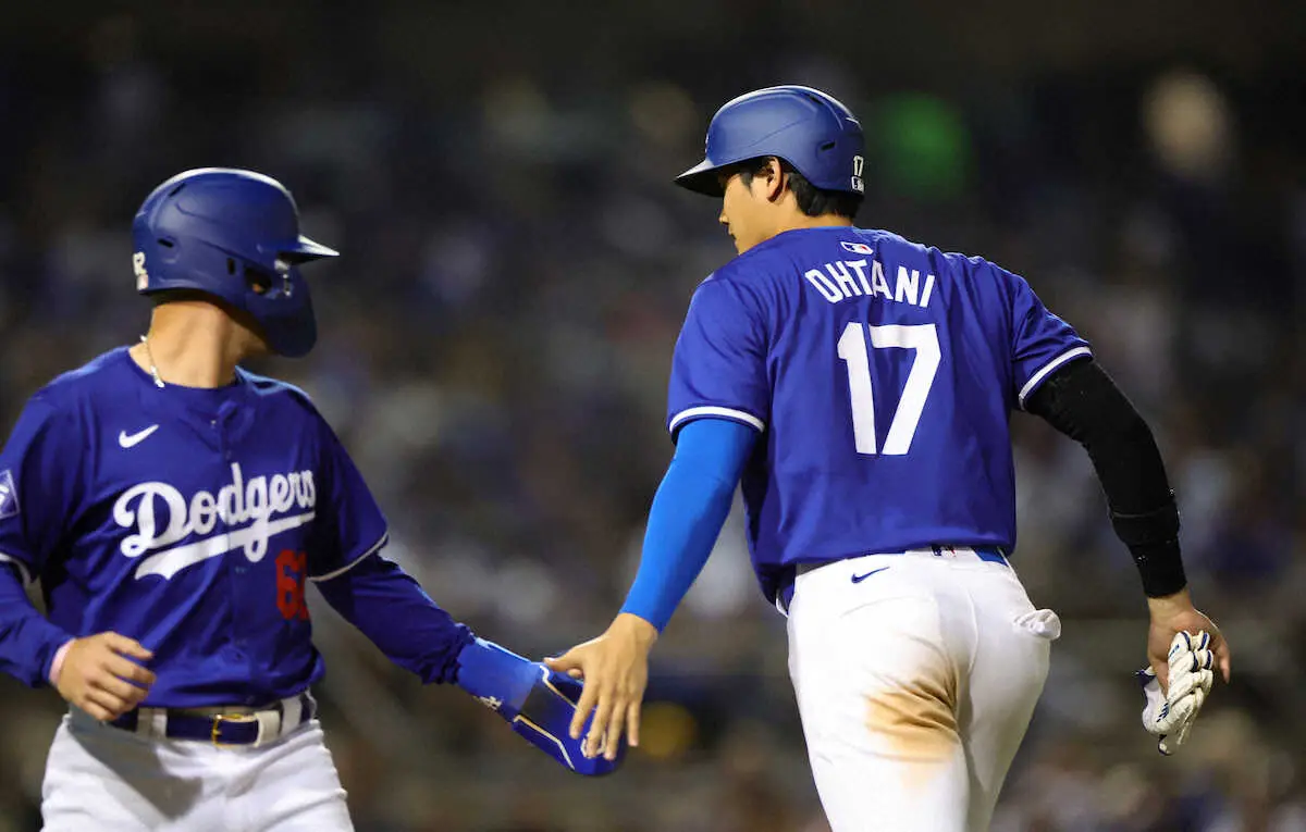 【画像・写真】大谷翔平　結婚発表後初戦は1安打2四球　昨季巨人開幕投手から先制右前打　移籍後2試合で打率5割