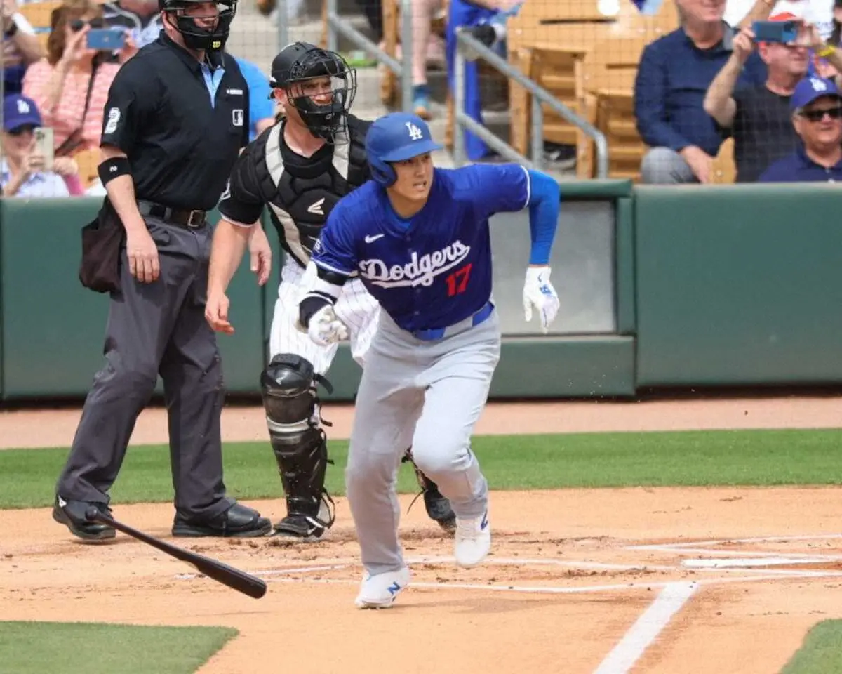 【画像・写真】大谷翔平が快音＆快走連発　山本由伸の先発試合で2打席連続安打　同点呼び込む二盗で援護射撃も
