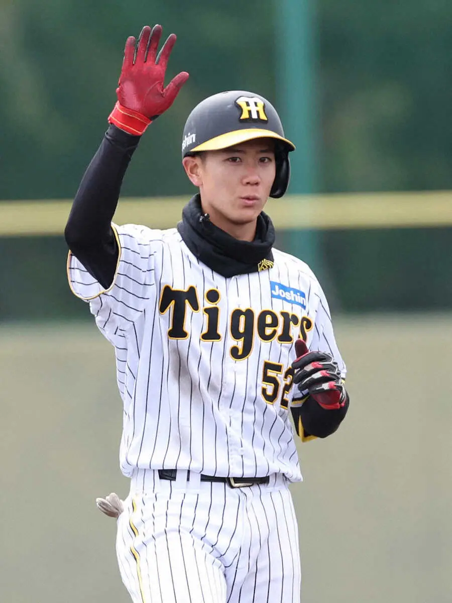 【画像・写真】阪神・山田が2打数2安打1打点の活躍　好守も見せた　春季教育リーグ