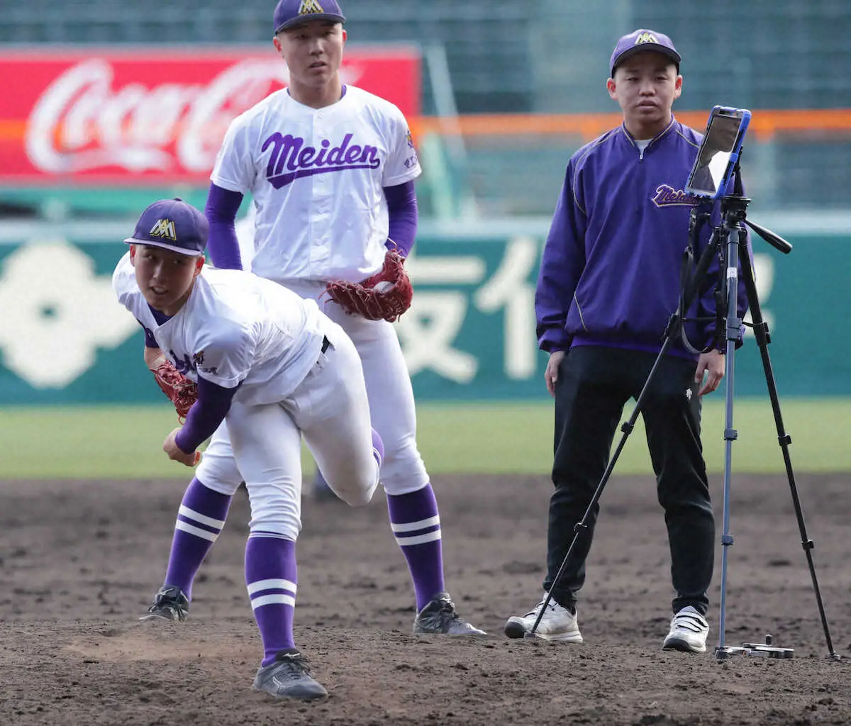 【画像・写真】愛工大名電　聖地に超異例のラプソード設置「普段通りの数値か見たい」エース大泉は140キロ計測