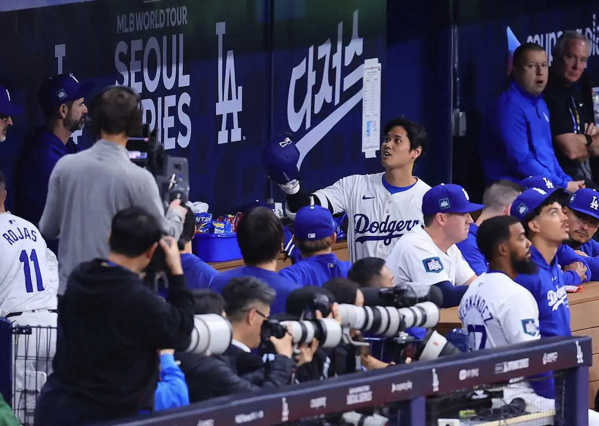 【画像・写真】大谷2三振も…ドジャース打線爆発、韓国キウムに14得点圧勝　フリーマン「時差ボケ」も口火先制弾