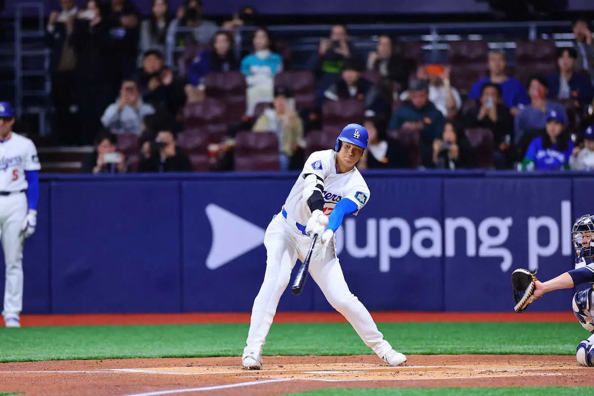 【画像・写真】大谷翔平　開幕前最終戦の第2打席は左飛　打球上がり歓声沸くも前日から4打席凡退