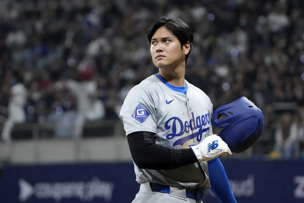 【画像・写真】大谷翔平がまさかの“走塁ミス”二塁ベース踏まずに帰塁　左前適時打放った直後に痛恨