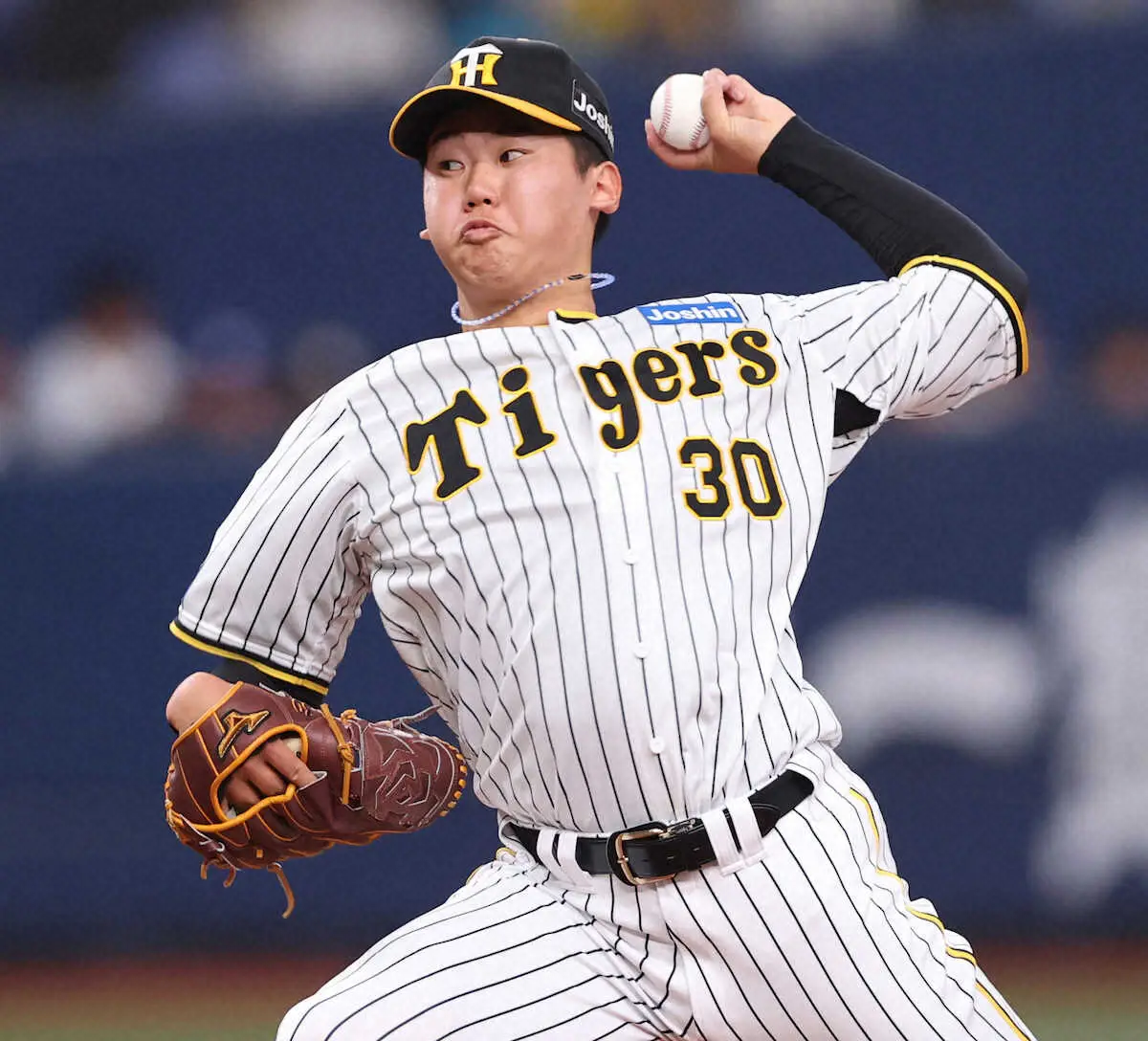 【画像・写真】阪神・門別は2回1失点で降板　開幕2戦目争う大竹と“一騎打ち”