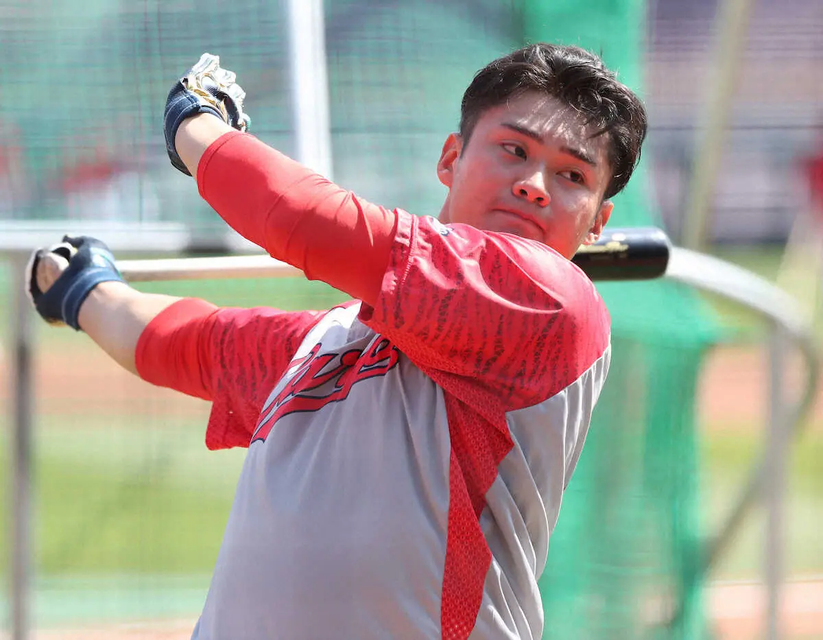 【画像・写真】広島・田村　開幕右翼濃厚　高校先輩のDeNA東撃ちへ「自分が勝ちたい」