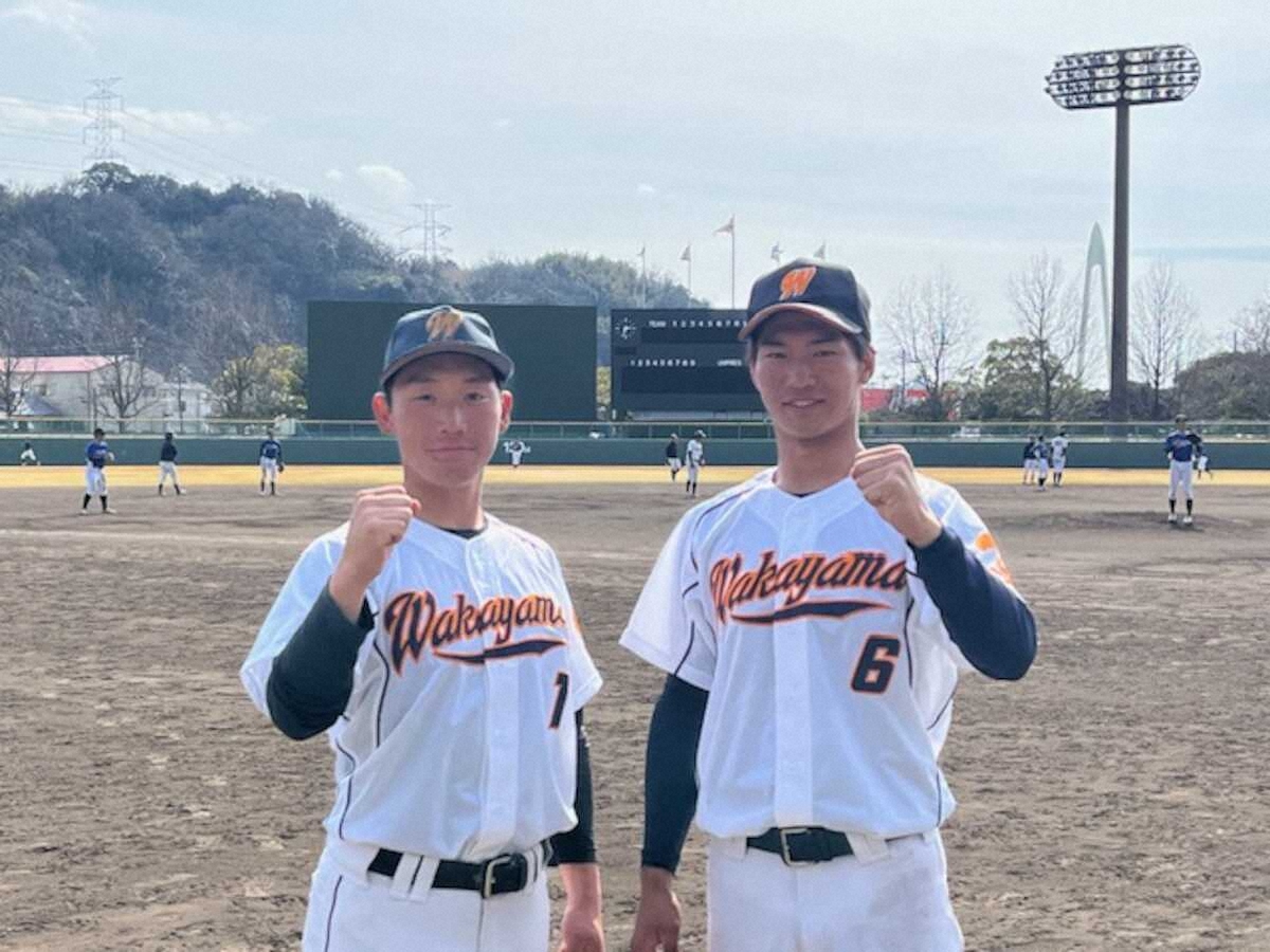 【画像・写真】秋春連覇を誓う和歌山大の丸山主将（左）と吉村