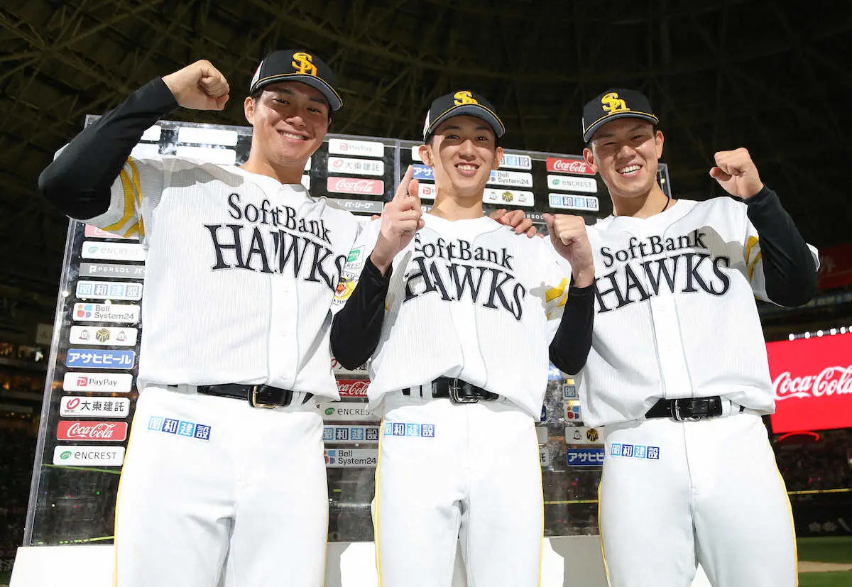【画像・写真】ソフトバンク　ドラ5・沢柳、ドラ2・岩井が同じ試合で同時に1軍デビュー　そろって3者凡退と好投