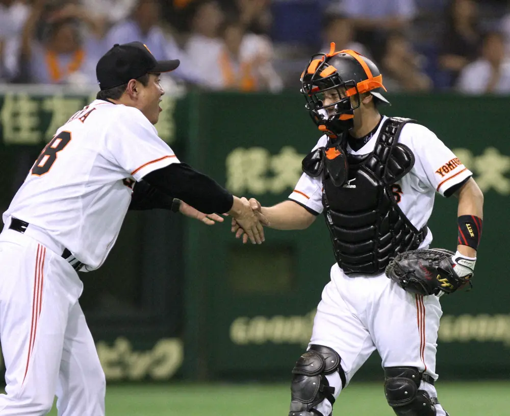 【画像・写真】2009年9月4日、ヤクルト戦で急きょ捕手を務めた巨人の木村拓也さん