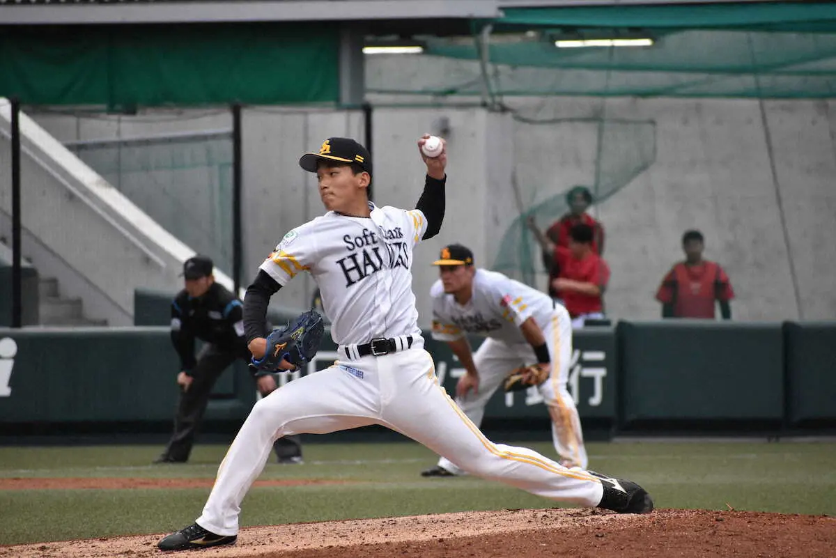 【画像・写真】ソフトバンクのドラ1・前田悠　2軍でホロ苦プロ初登板もエースへの貴重な経験「課題たくさん見つかった」