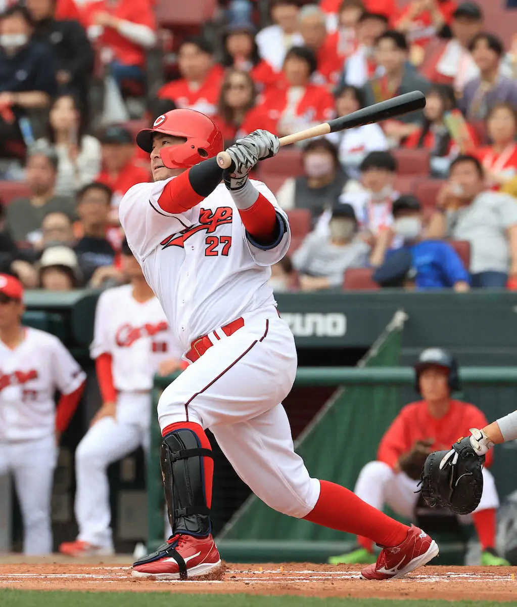 【画像・写真】頼れるベテラン広島・会沢が攻守に躍動「我慢強くね、1人1人が意識してやるしかない。一丸となって」