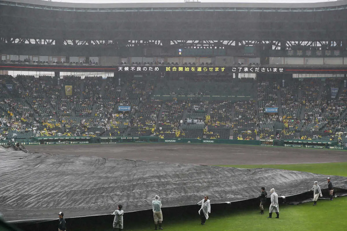 【画像・写真】阪神―中日6回戦は午後2時45分プレーボールに向け準備中　阪神は勝てば今季初の首位浮上