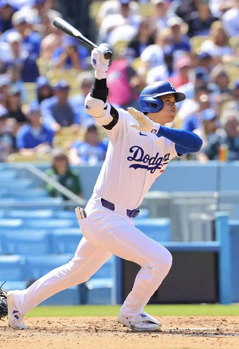 【画像・写真】ドジャース・大谷　揺るがない！松井超えへ不動心　二塁打3四球4出塁も満塁で三振