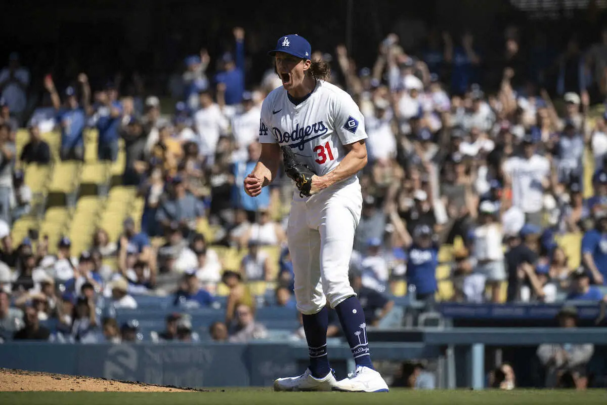 【画像・写真】ドジャース・グラスノー　大谷翔平の今季2本目の援護弾に「素晴らしい。サンキュー、ショウヘイ」