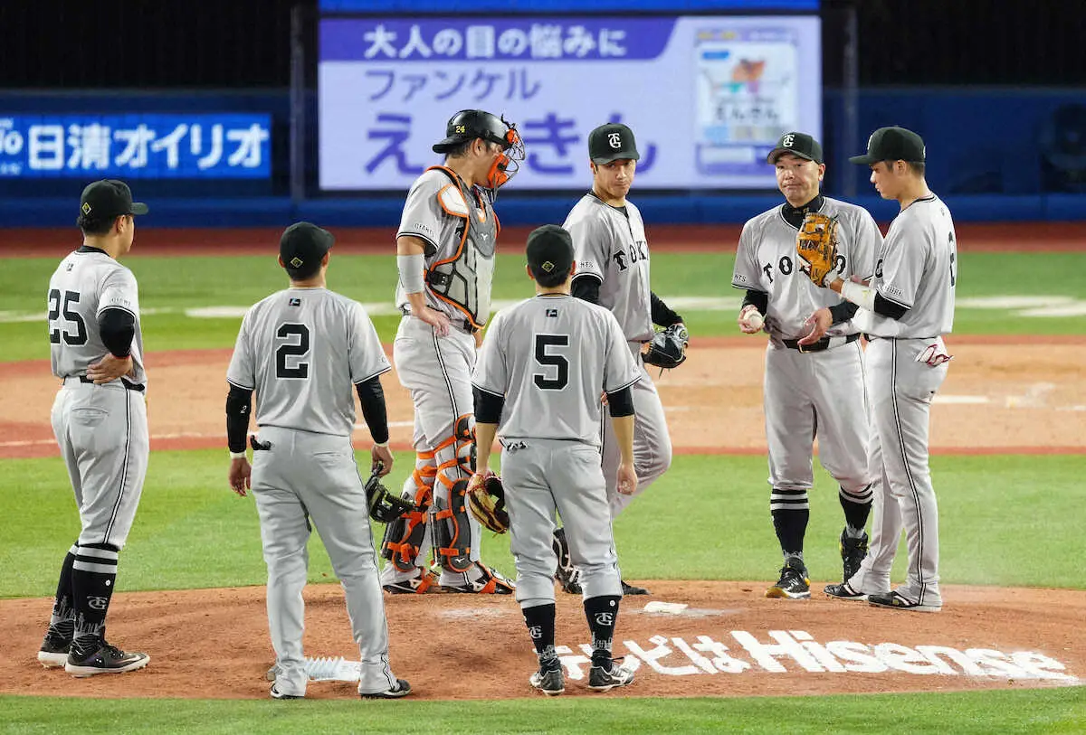 【画像・写真】巨人ついに球団ワーストタイの12試合連続3得点以下…岡本和、丸、大城卓がノーヒット　打線つながり欠く