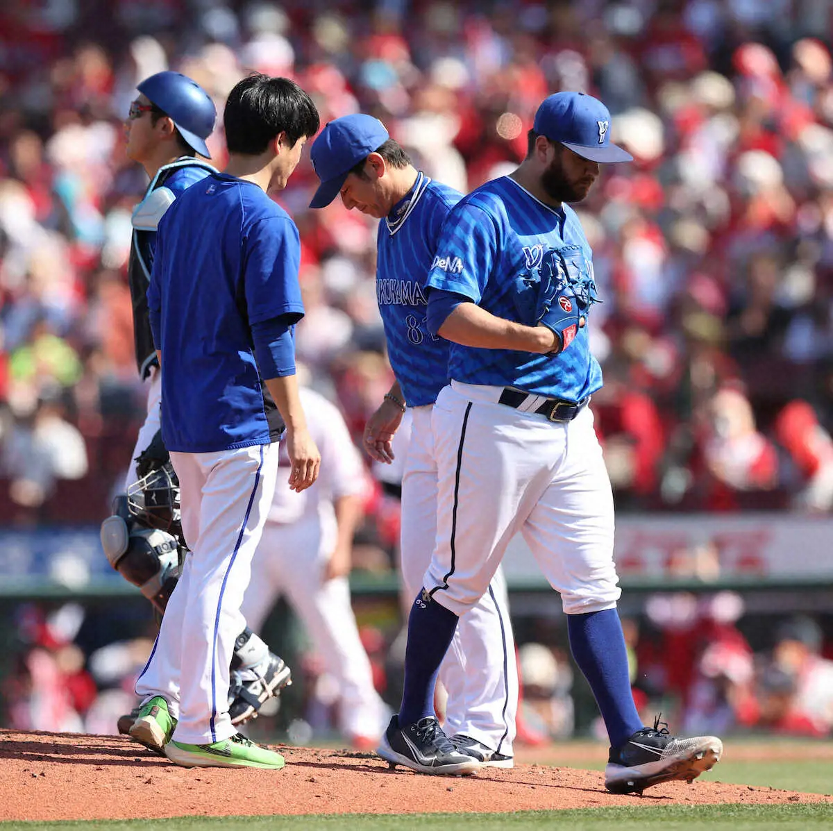 【画像・写真】DeNA　逆転負けで4連勝＆借金完済ならず　7回2死まで無安打1―0も…徳山が代打松山に3ラン被弾