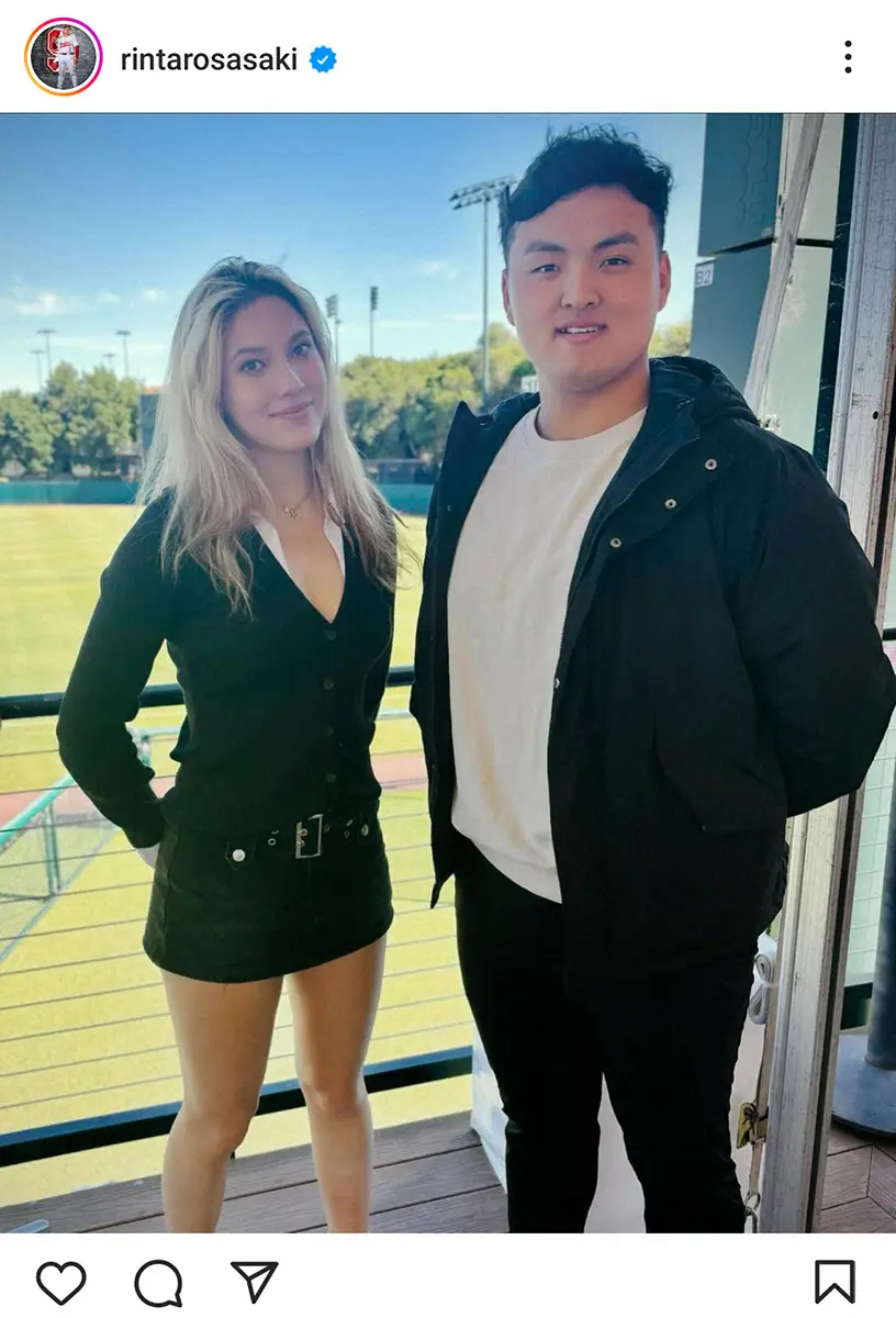 【画像・写真】佐々木麟太郎　隣の美女は誰？　世界的スターとの出会い報告「同じスタンフォード大学に通う…」