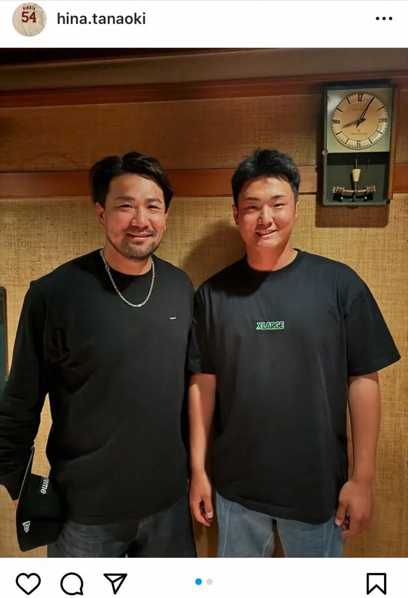 【画像・写真】楽天ルーキーたちが「感動！」髭ダンディーな田中将大との食事会報告「貴重な時間」記念集合ショットも