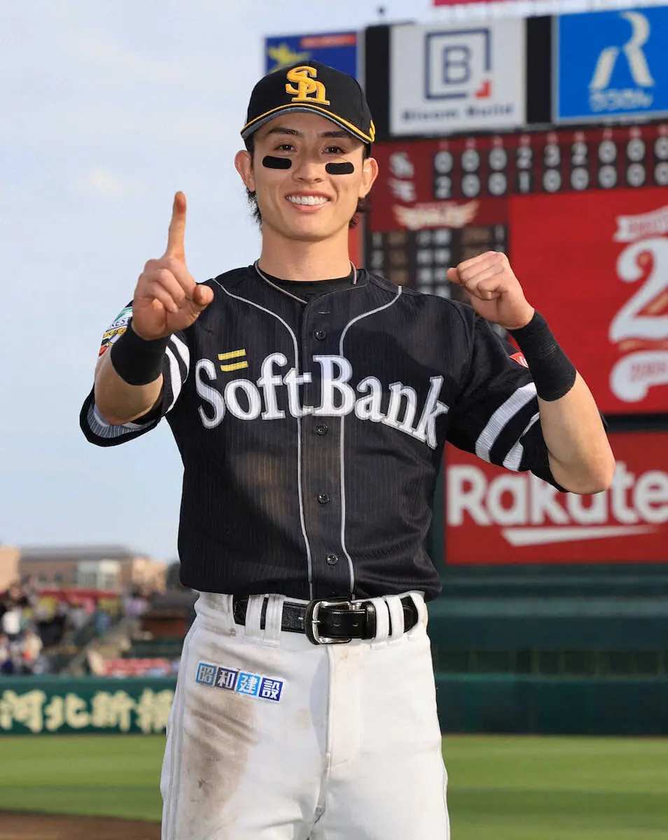 【画像・写真】ソフトバンク・周東が大暴れ　「いい感じで打てた。完璧でした」自画自賛1号&猛打賞