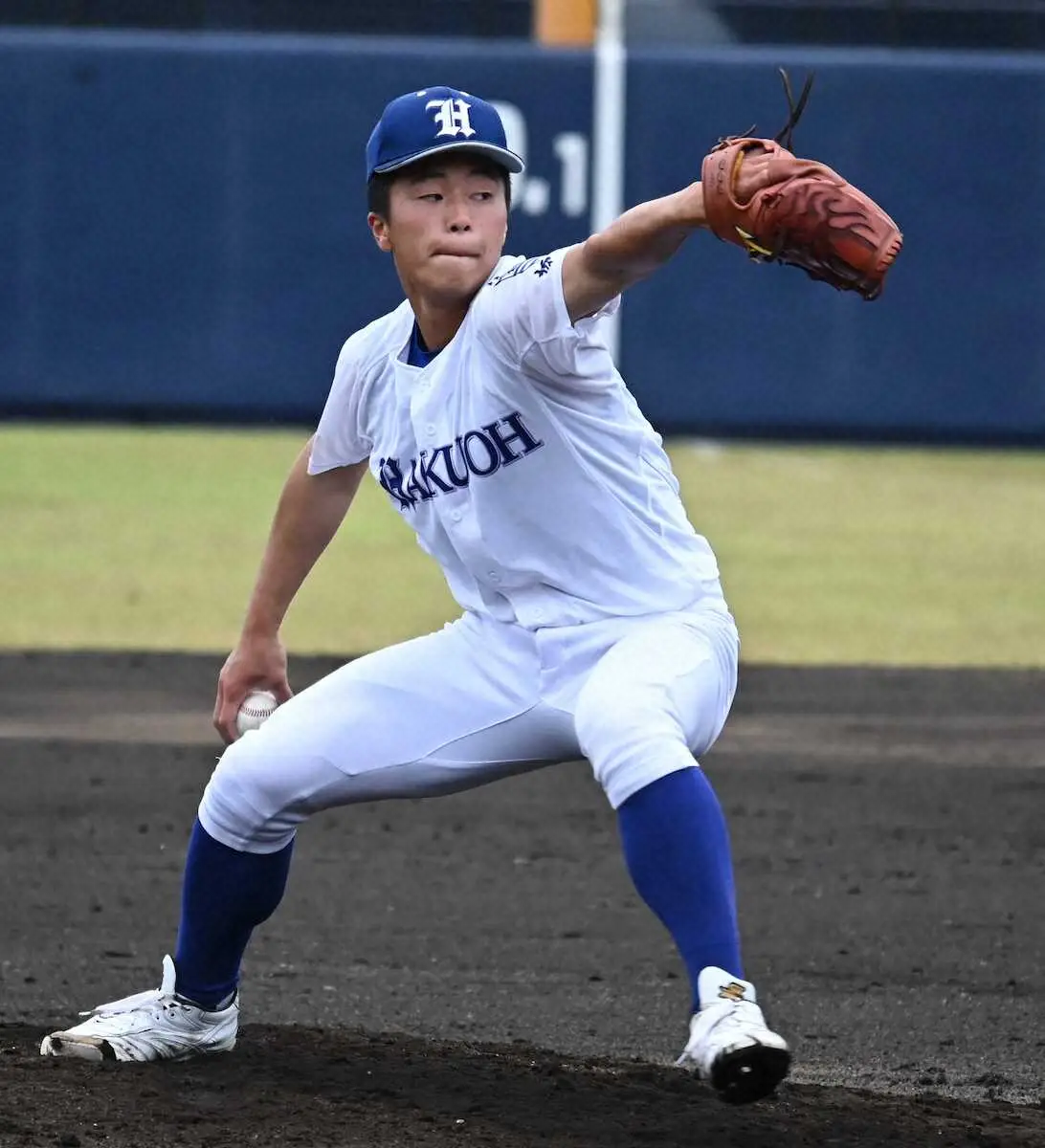 【画像・写真】白鴎大足利が初4強　右腕・山口幸大は8回無失点と好投