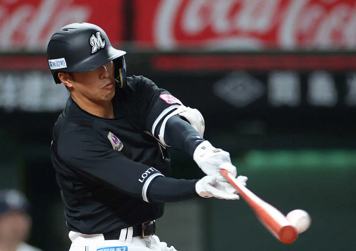 【画像・写真】ロッテ　中村奨がプロ通算200二塁打　初回に今井から2点打とし「積極的にいってうまくいった」