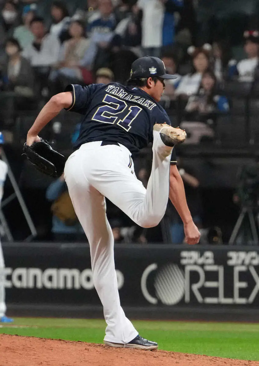 【画像・写真】オリ・山崎が再昇格後初登板で1回零封　中嶋監督「今日ぐらいしっかり投げてくれたら十分。続けないと」