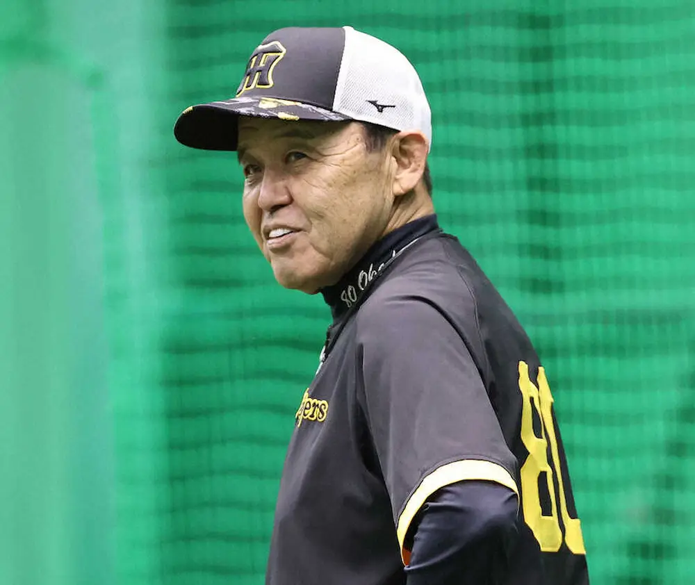 【画像・写真】阪神・岡田監督、新庄監督に“挑発”　降雨中止で山崎のスライド登板なしも「3番に入れたら大したもん」