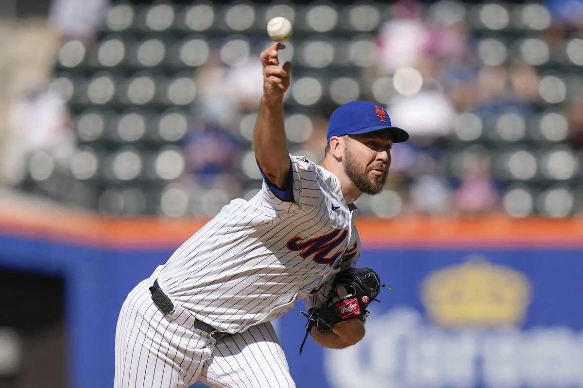 【画像・写真】メッツ先発右腕「打つのは難しくなる」不規則変化の“魔球”で大谷翔平を三振含む3打数無安打に抑える