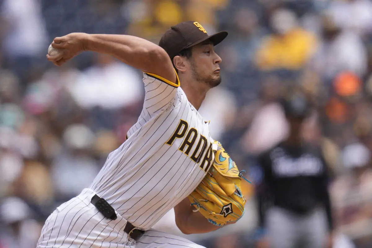 【画像・写真】ダルビッシュ　日米通算201勝目ならず　リーグ最低勝率・マーリンズ相手に今季最短タイ3回3失点降板