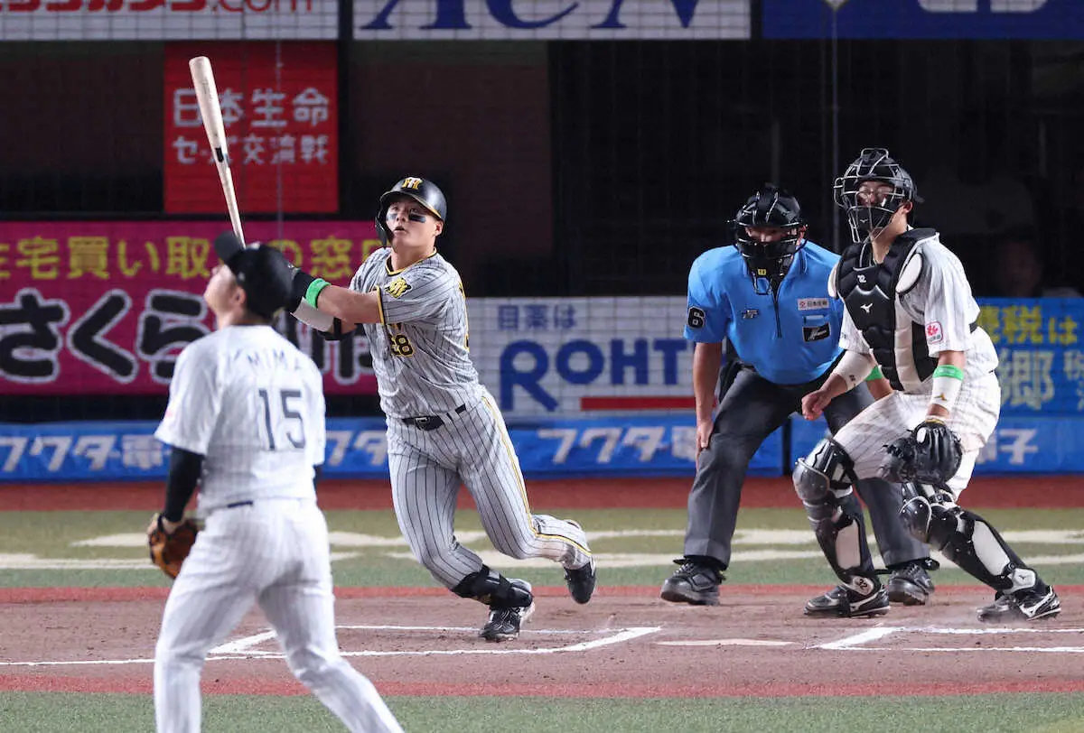 【画像・写真】阪神　6月反攻へ光　前川右京が待望プロ1号　母からもらった「四葉のクローバー」が打たせてくれた