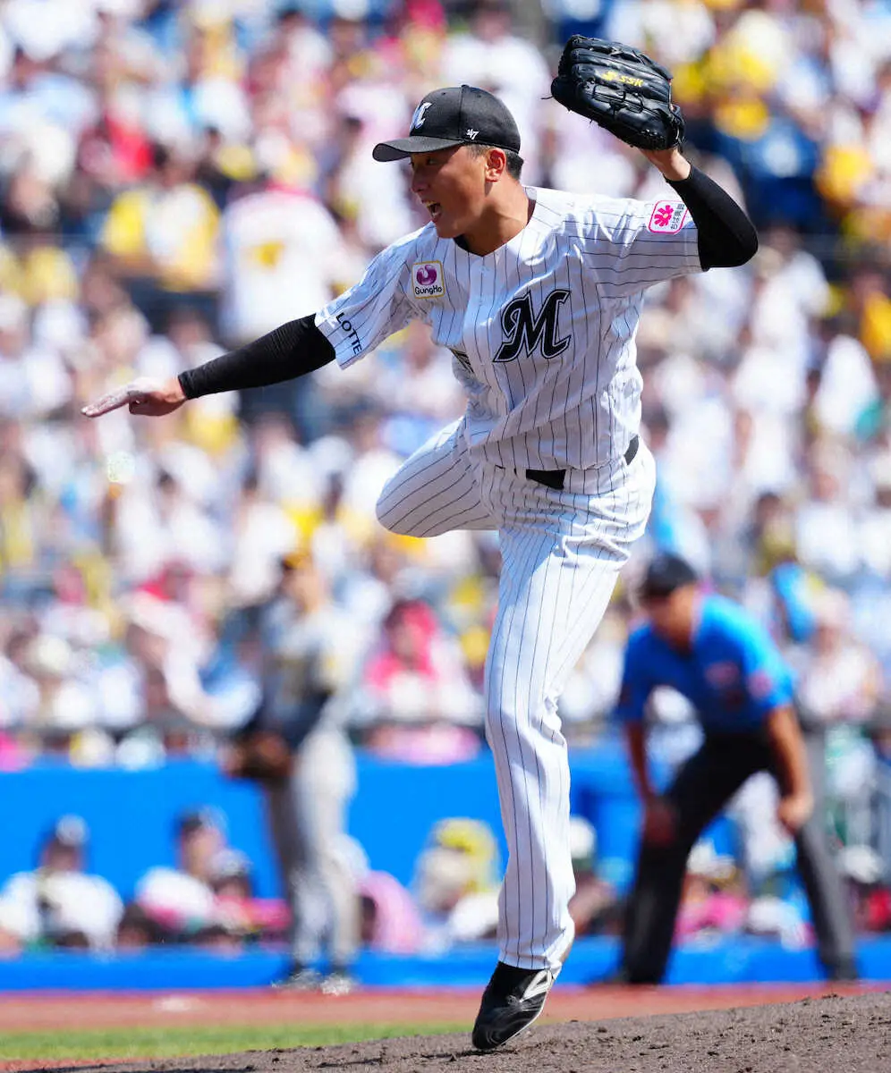 【画像・写真】ロッテ2年目右腕・田中晴5回無失点もプロ初登板初先発初勝利消える…2番手・中村稔が押し出し死球