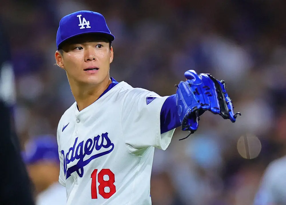 【画像・写真】ドジャース・山本由伸　初回は一、三塁のピンチしのぎ無失点　6勝目かかるマウンド