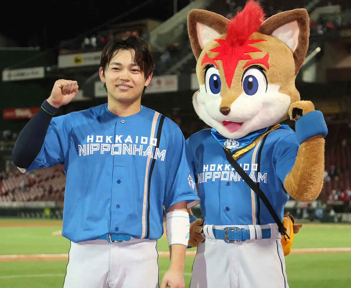 【画像・写真】日本ハム・田宮　川口春奈似のイケメン　ファンの心を“キュン”と