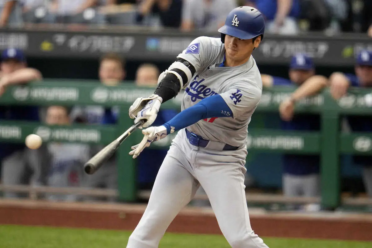 【画像・写真】大谷翔平　第3打席は好機で空振り三振　2打席連続スライダーにバット空を切り、追加点奪えず
