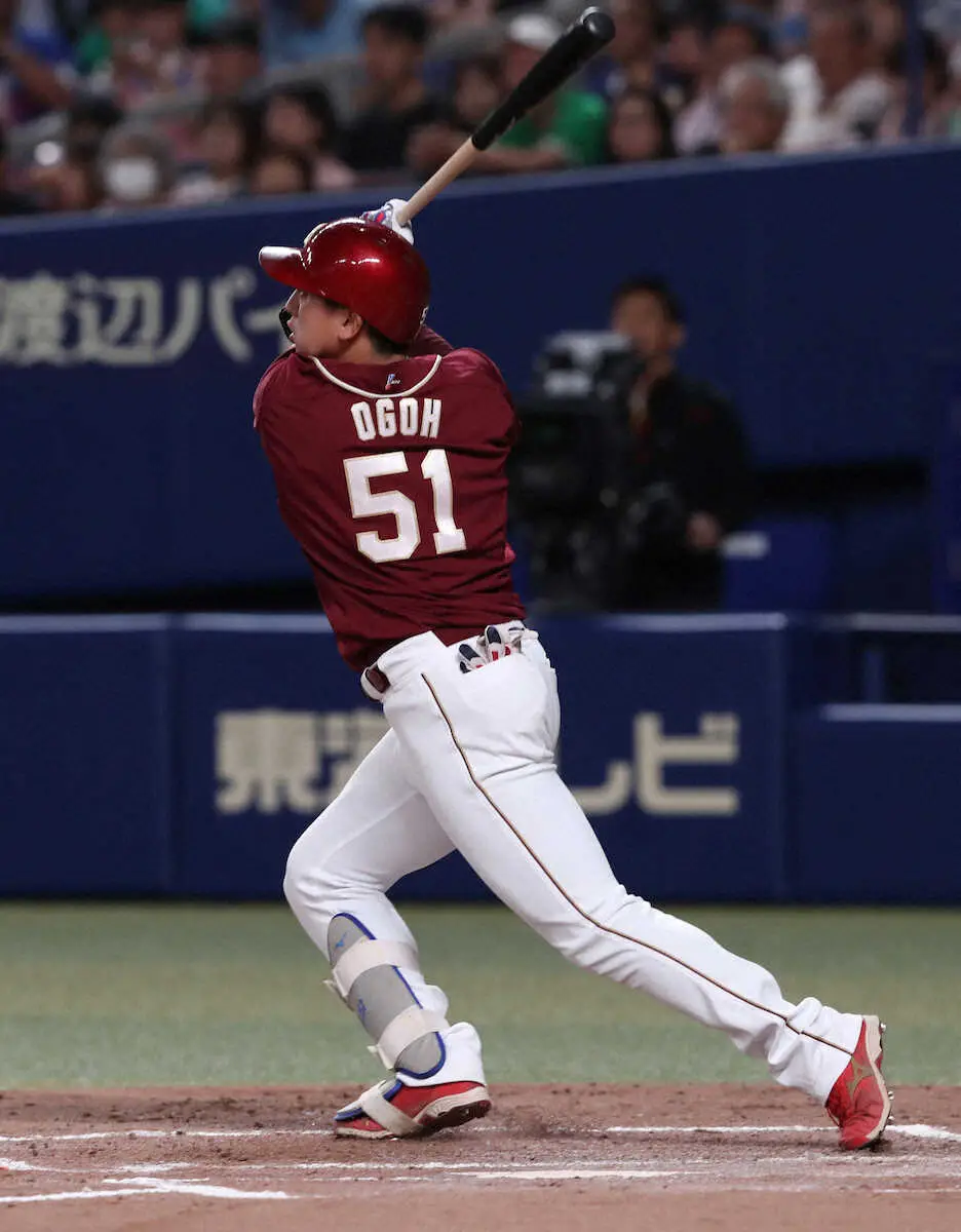【画像・写真】楽天6年目・小郷がプロ初満塁弾「いい打ち方ができた」古謝の初勝利を強力援護