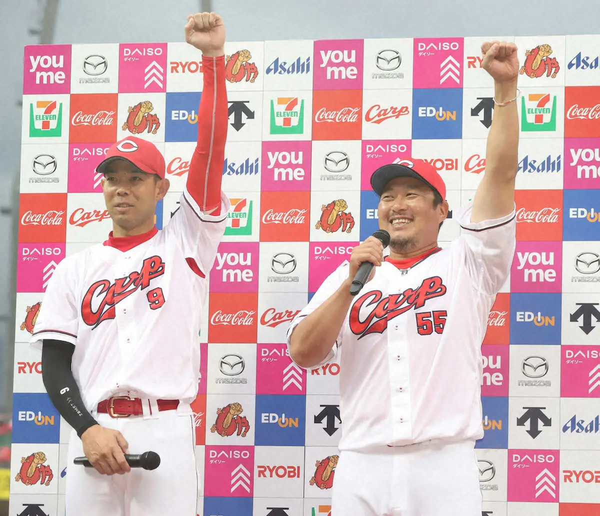 【画像・写真】広島・松山&秋山　合計74歳おじさんコンビが躍動　ロッテに7年ぶり勝ち越し「覚悟持ってやっている」