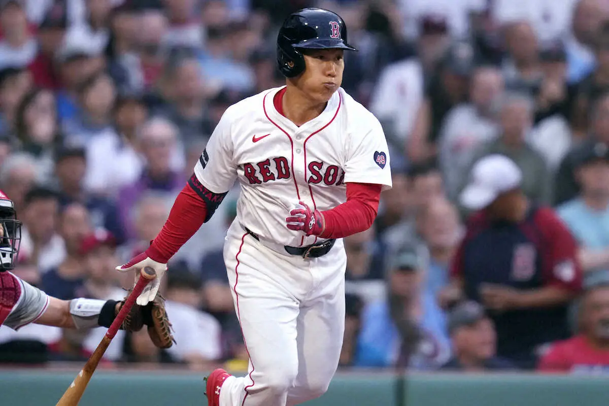 【画像・写真】レッドソックス・吉田正尚　44日ぶりメジャー復帰戦で第1打席はニゴロ