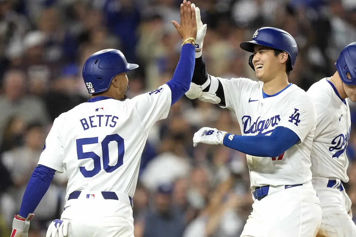 【画像・写真】ドジャース1イニング4本塁打は3年ぶり6度目　球団最多タイ記録　大谷＆フリーマン＆テオ＆ヘイワード