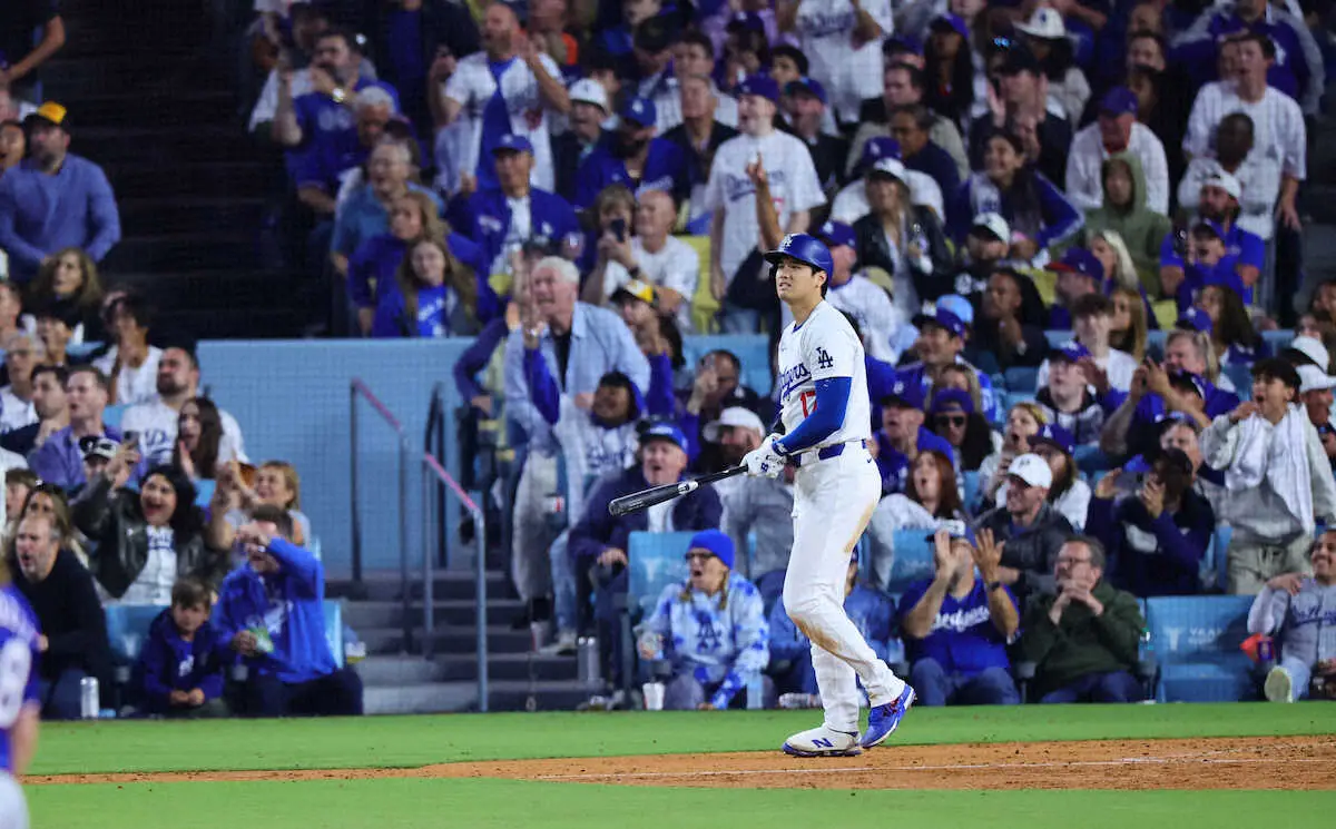 【画像・写真】ドジャース・大谷　5戦ぶり16号！米デビュー戦で本塁打の佐々木麟太郎と「花巻東アベック弾」だ！