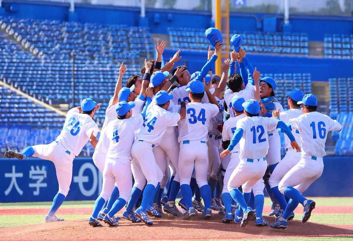 【画像・写真】青学大が2年連続6度目の日本一　早大を2－1で破る　全日本大学野球選手権　
