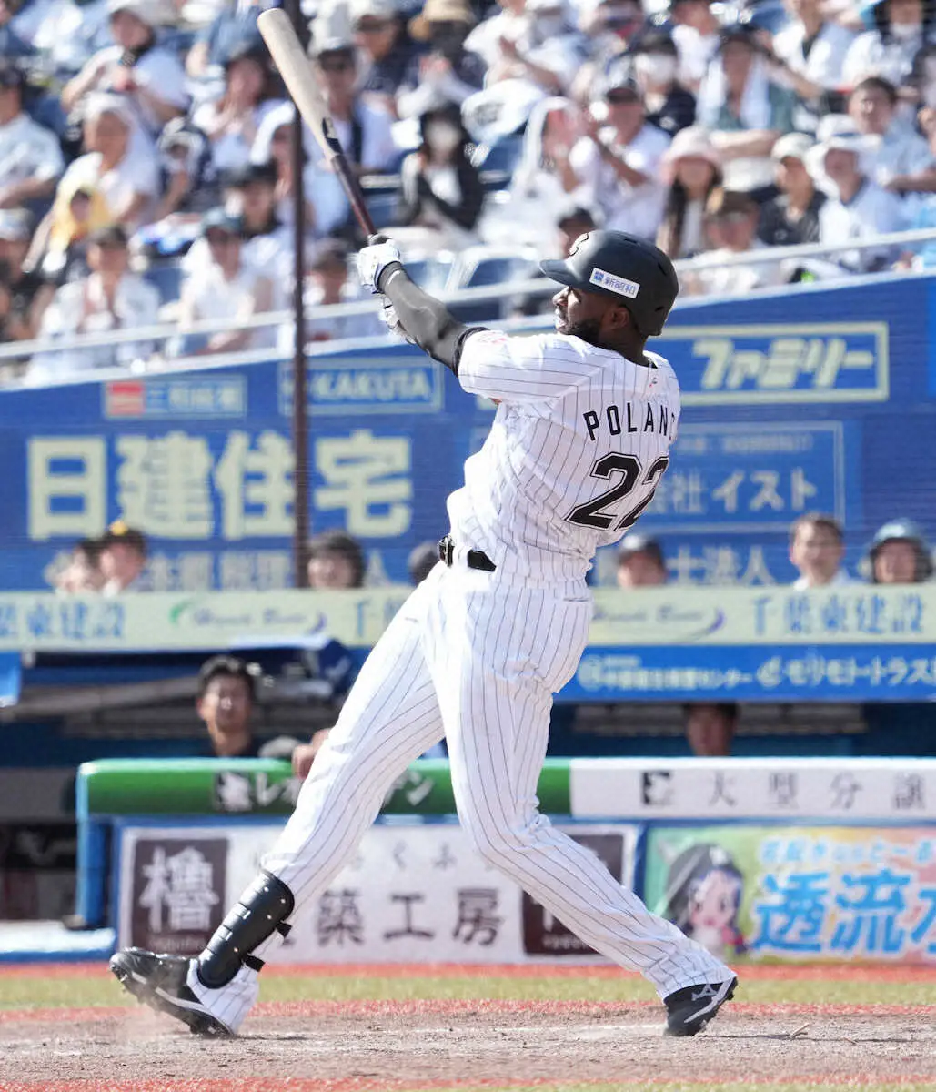 【画像・写真】ロッテ・ポランコが勝ち越し2ラン　81打席ぶり一発「思い切って行けた」