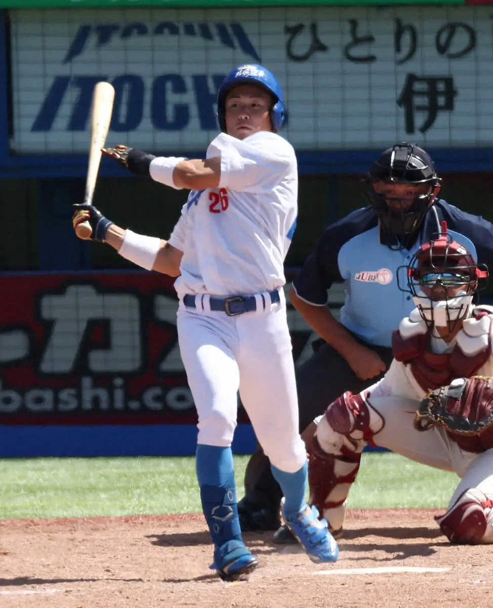 【画像・写真】青学大・中田　逆転勝利呼ぶ5回同点二塁打　打率.467で首位打者も獲得