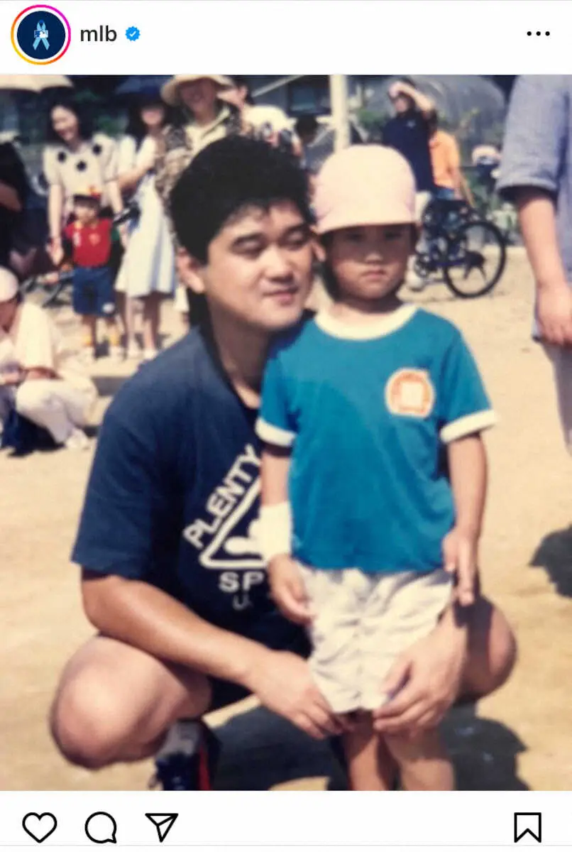 【画像・写真】父の日に一撃！ドジャース・大谷と父・徹さんの幼少期の2ショットも話題　スタメン発表では「徹の息子」