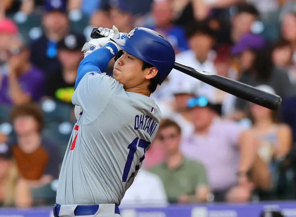 【画像・写真】切り込み隊長だ！1番・大谷翔平が2戦連続マルチ安打　爆走二塁打で離脱ベッツに代わり打線けん引