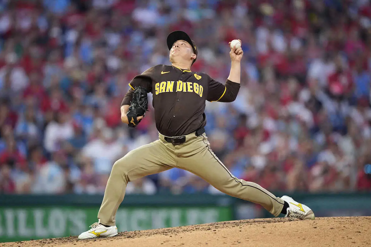 【画像・写真】パドレス・松井裕樹　2点リードの7回に1安打2四球で満塁ピンチ招き降板も2/3回無失点　後続が好救援