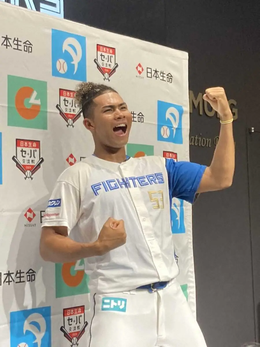 【画像・写真】日本ハム水谷　交流戦MVP初受賞で会見「実感ない」　新庄監督「誰のおかげ？」と冗談交じりに祝福