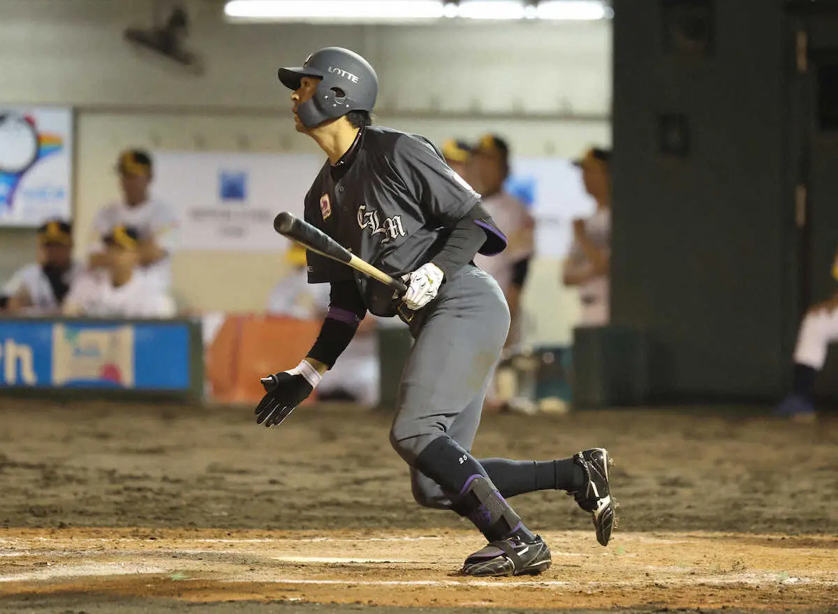 【画像・写真】ロッテ　敗戦の中で1番・岡が奮闘　今季2度目の1試合4安打にチーム全得点を叩き出す4打点