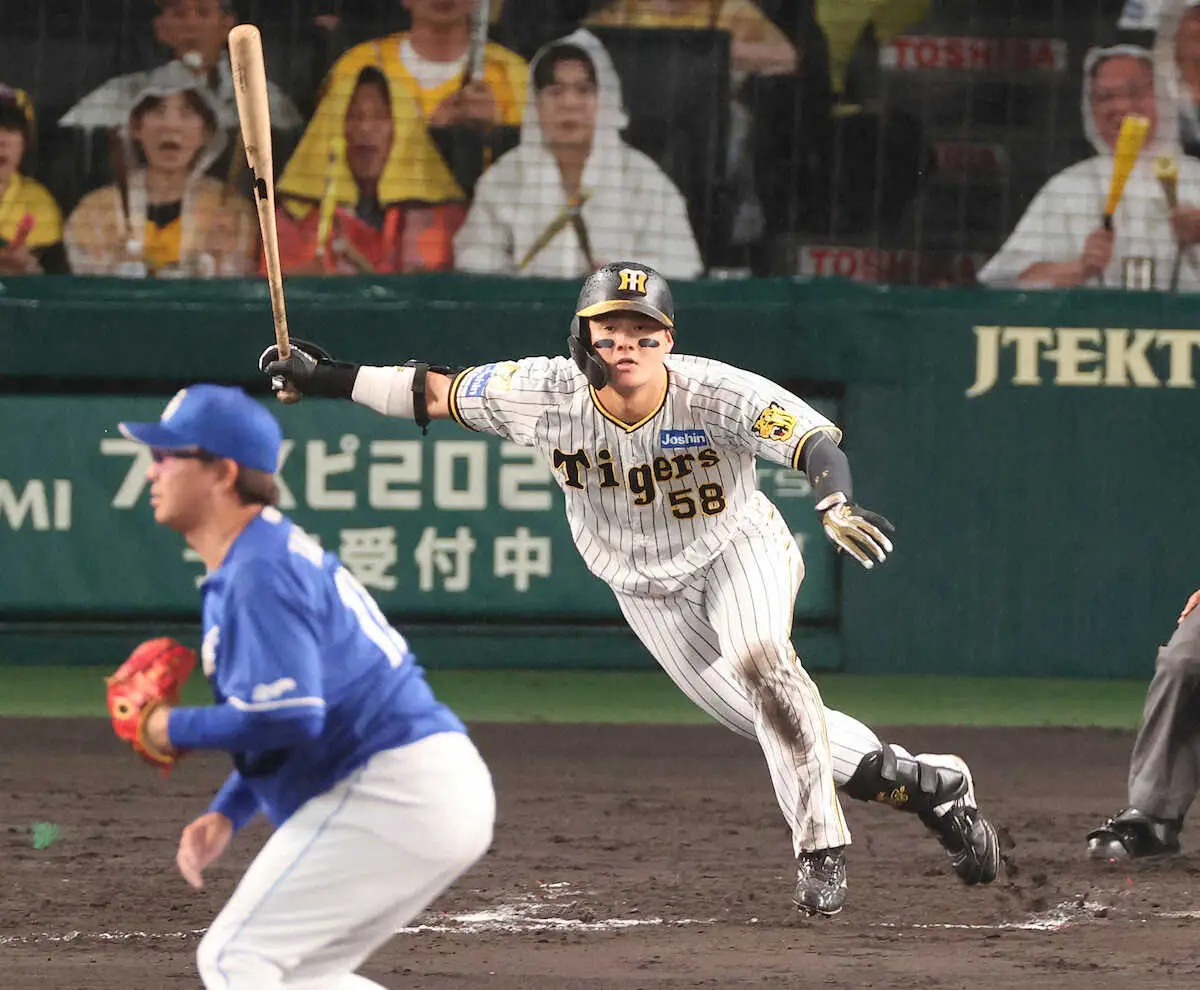 【画像・写真】阪神・前川　2打席連続の適時二塁打で8点快勝呼んだ!課題の左腕からも初長打「あの打席は良かった」