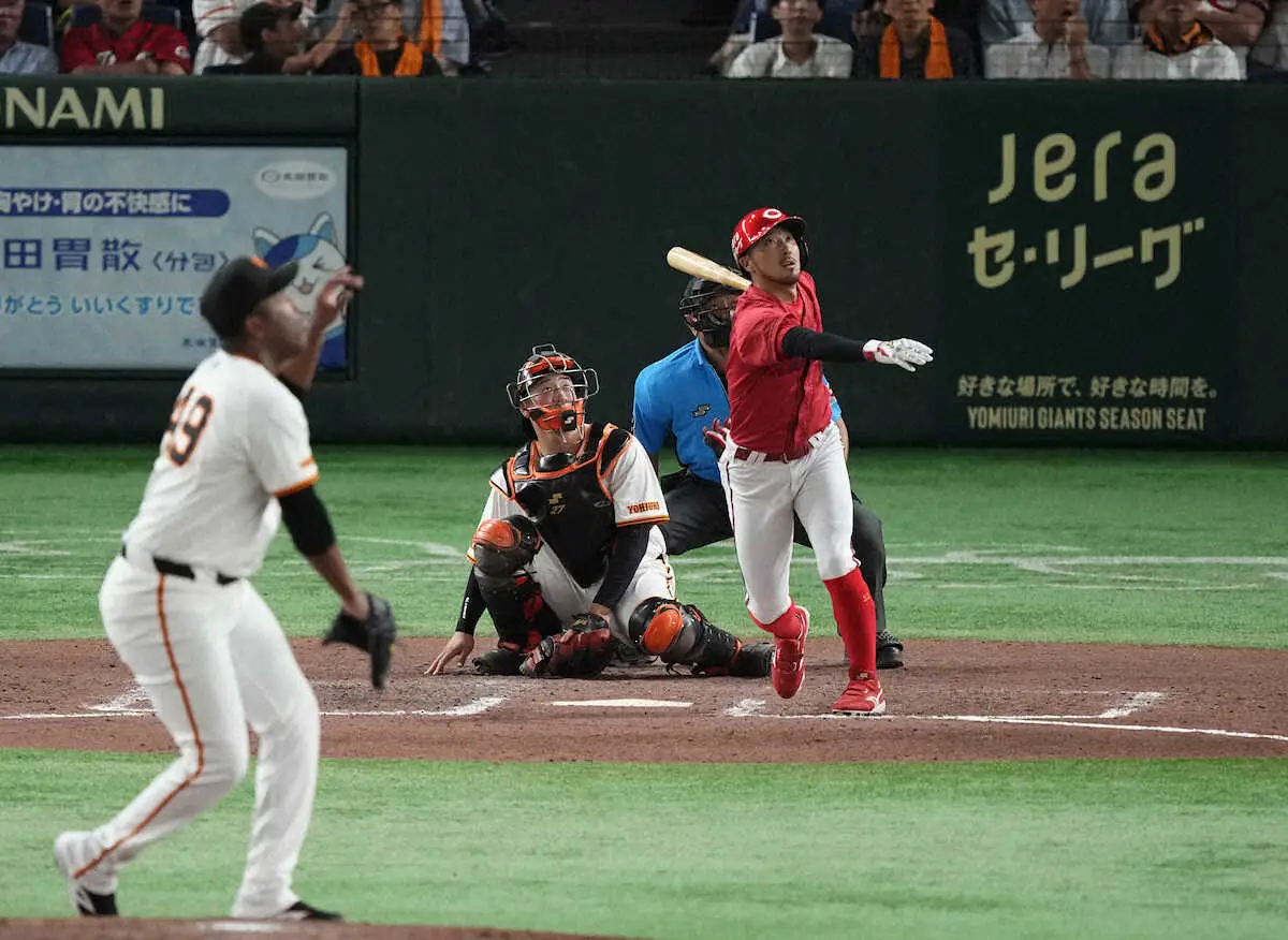 【画像・写真】広島　接戦制し、東京D今季初勝利　菊池V弾「バットに当たればいいなと…」新井監督「しびれた」