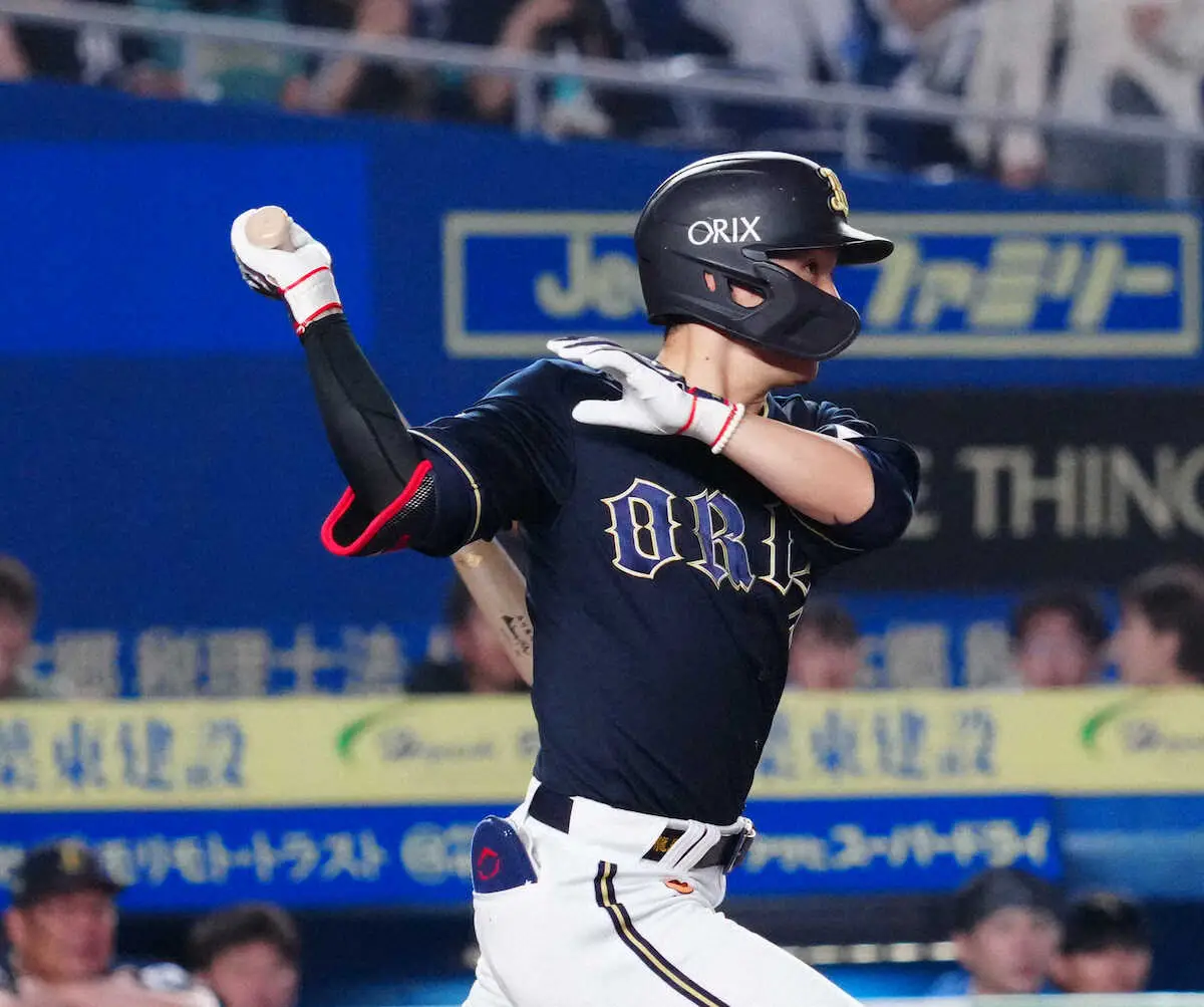 【画像・写真】オリ・西川が2試合ぶり出場で適時打　自打球の影響で28日欠場も「痛いとか言ってられないんで」